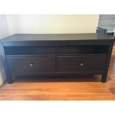 Ikea Hemnes TV Stand In Dark Brown Black AptDeco