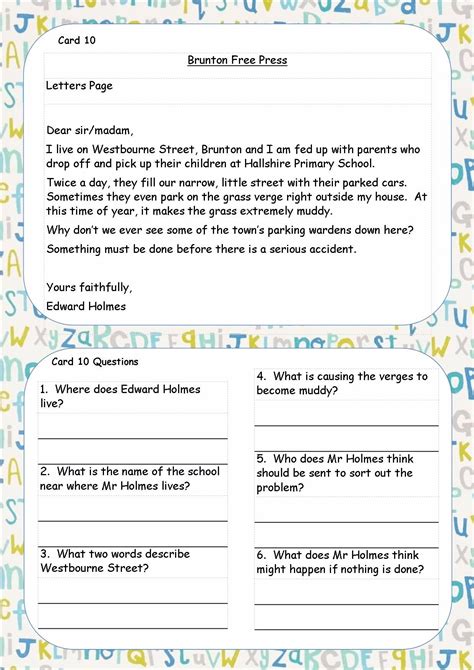 Free Reading Comprehension Ks2 Printable Worksheet