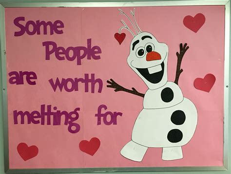 Olaf Valentine S Day Bulletin Board Valentine Bulletin Boards