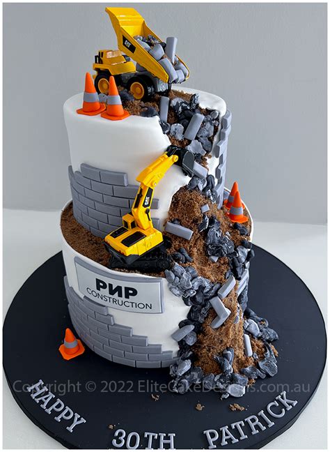 Construction Demolition Birthday Cake Building Theme Birthday Cakes