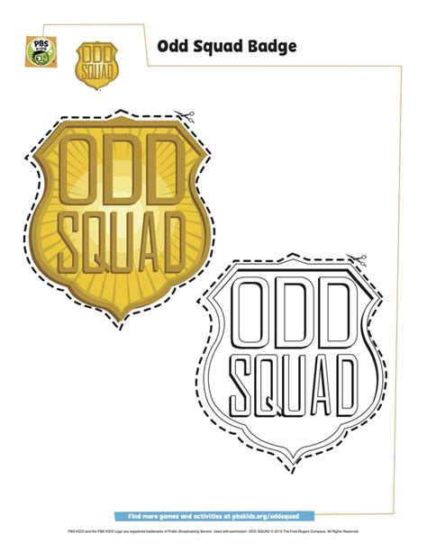 Odd Squad Badges For Kids