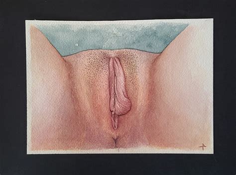 Nude Erotic 5x7 Art Vulva Watercolor Yoni Art Vagina Painting Pussy Illustration Etsy