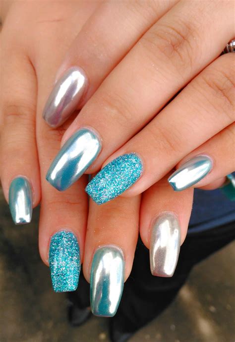 Best Teal Chrome Nails You Must Try This Year