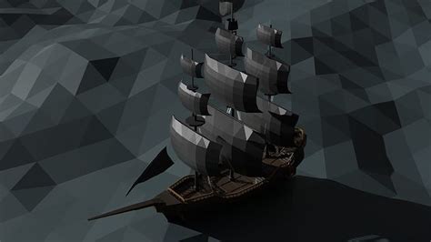 3D Model Low Poly Pirate Ship VR AR Low Poly CGTrader