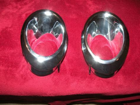 Corvette Original Lh Rh Rear Exhaust Panel Chrome Bezels For