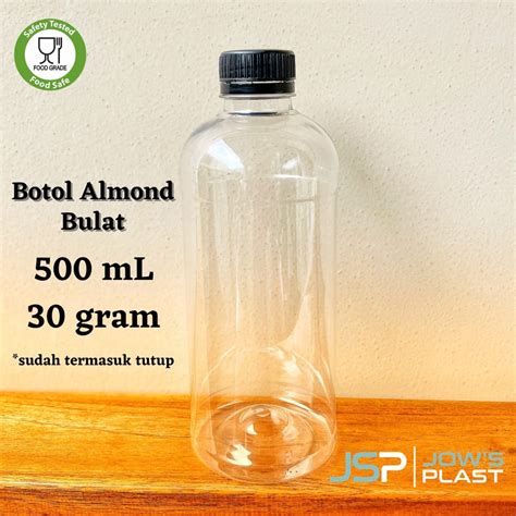 Jual Botol Almond Bulat 500 Ml Botol Plastik PET 500 Ml Shopee