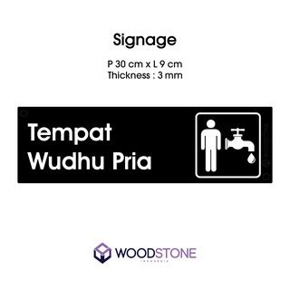 Jual Logo Tempat Wudhu Pria Papan Signage Mushola Mesjid Rumah Ibadah