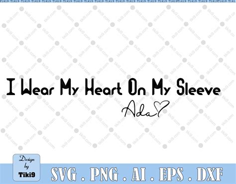 Custom Mama Svg Mothers Day Svg I Wear My Heart On My Sleeve Svg Mom