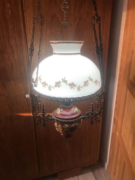 Lampa wisząca duża retro naftowa 230v idealna na schody Warszawa