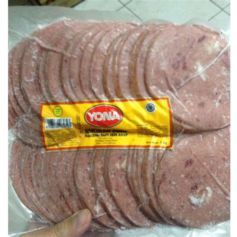 Jual Yona Smoke Beef 1 Kg Daging Sapi Iris Asap Olahan Kiloan Smoked