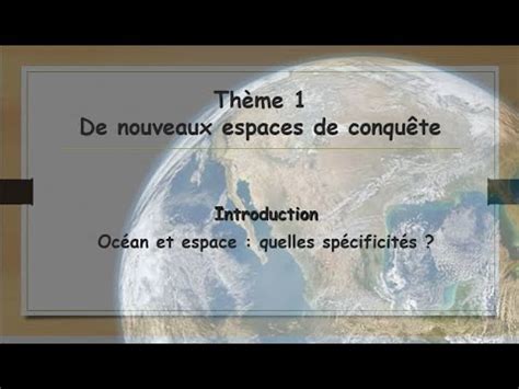 Hggsp Th Me Introduction Oc An Et Espace Quelles Sp Cificit S