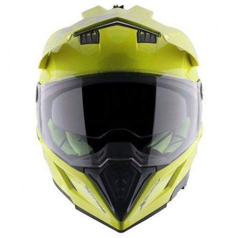 Buy Axor X-Cross Dual Visor Helmet-Neon Yellow | Rs.6000 Buy Online in India