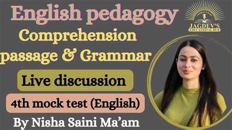 PSTET CTET MOCK TEST ENGLISH 4 ENGLISH PASSAGE ENGLISH PEDAGOGY