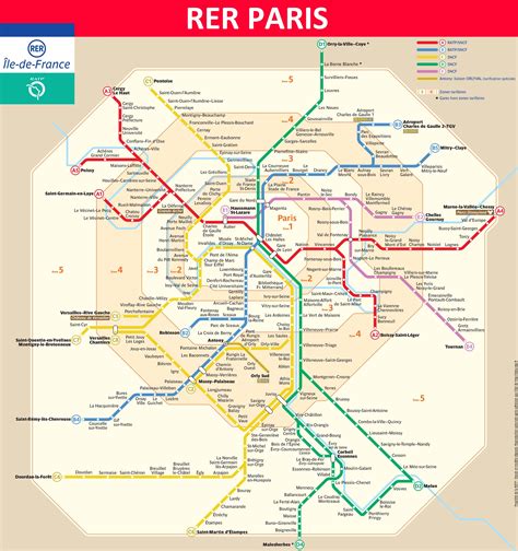 Paris Train Map With Zones