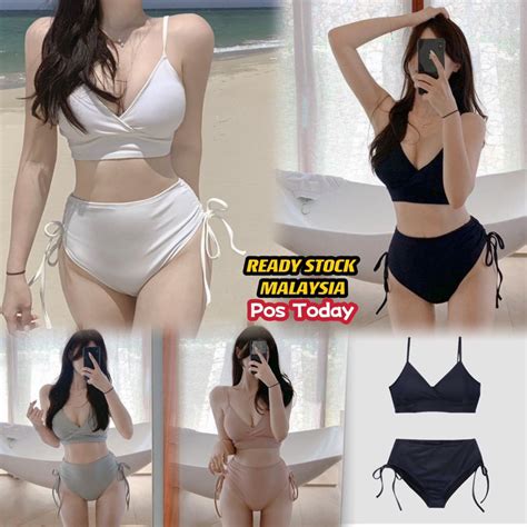 High Waist Bikini Pcs Set Swimming Swimsuit Swimwear Baju Renang