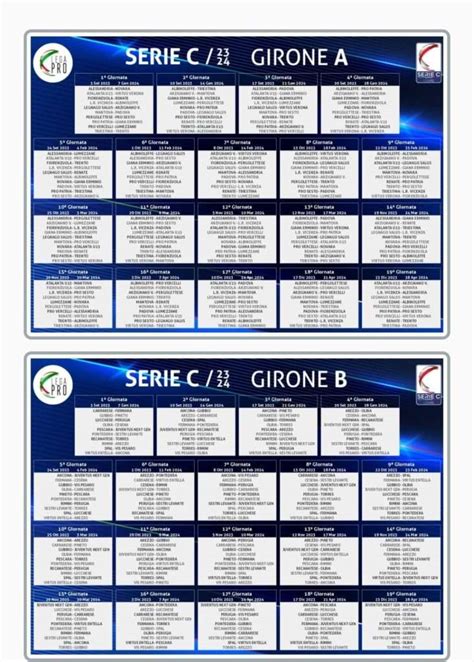 LEGA PRO Gironi Calendari Ufficiali E Altre News