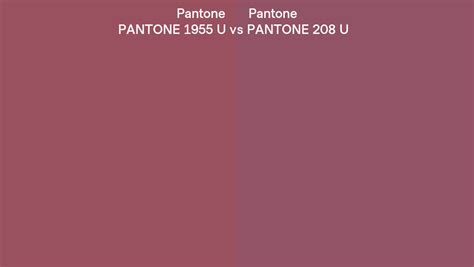 Pantone 1955 U Vs Pantone 208 U Side By Side Comparison