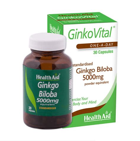 Health Aid Gingko Biloba 5000mg Συμβάλει στη Διατήρηση της Καλής Υγείας