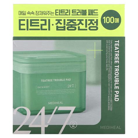 Mediheal Tea Tree Trouble Pad 100 Pads 574 Fl Oz 100 Ml