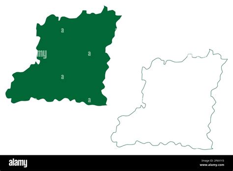 Karnal district (Haryana State, Republic of India) map vector ...