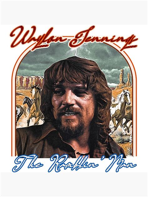 Retro Waylon Jennings Ramblin Man Poster For Sale By HannahFocken