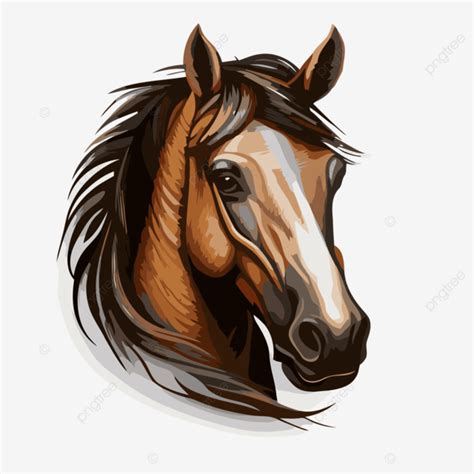 Cara De Cavalo PNG Adesivo Clipart Cabeça De Cavalo Isolada No Fundo