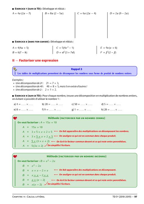 Calcul Litt Ral R Sum De Cours Et Travaux Dirig S Alloschool