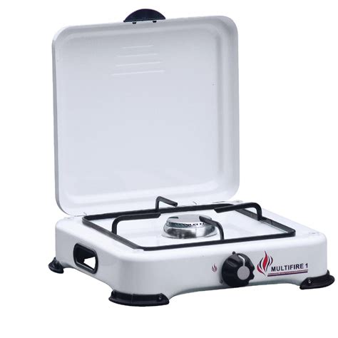 Plaque De Cuisson Gaz Portable 1 Feu 1500w Réchaud Gaz Butane Ou Propane Blanc Laqué Couvercle