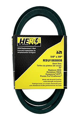 Hero Oem Aramid Cord Replacement Belt For Ayp Craftsman