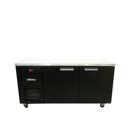 Williams Hb2usbhc Boronia Two Door Black Colorbond Under Counter Display Refrigerator