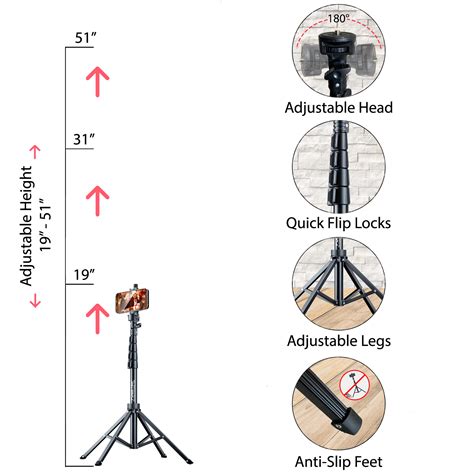 Fugetek Professional Selfie Stick Quadrapod Stable Leg Design