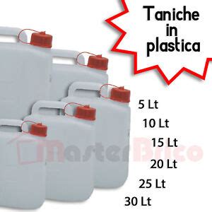 Tanica Bidone In Plastica Per Alimenti Acqua Vino Olio 5 10 15 20 25 30