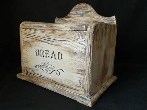 Farmhouse Wooden Bread Box Wood Bread Bin Wooden Bread Storage Etsy