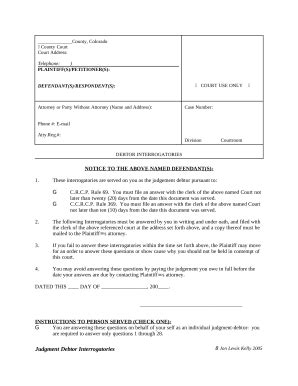 Interrogatories Judgment Doc Template Pdffiller