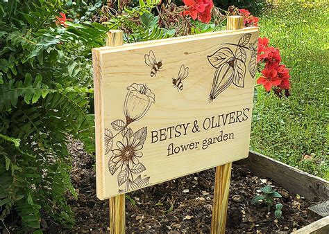 Personalized Wooden Garden Signs Novella Springer