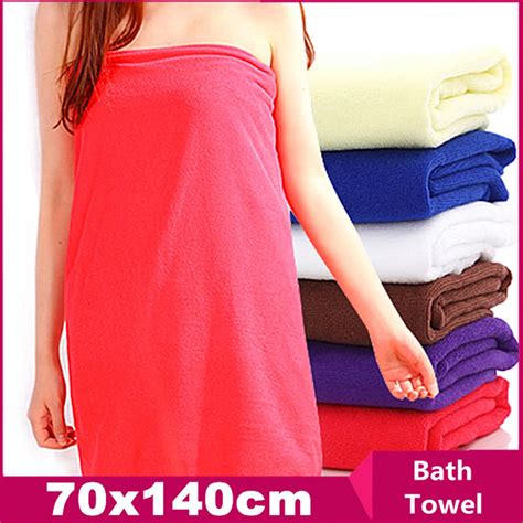 Women Microfiber Fabric Quick Dry Bath Shower Towels 70x140cm Wearable