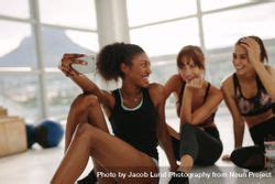 Happy Women Taking Selfie In Gym Free Photo Ldnwp Noun Project