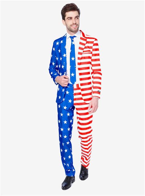 Suitmeister Mens Usa Flag Americana Suit Suit And Tie Suits Usa