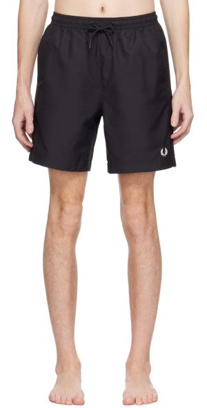 Fred Perry Black Classic Swim Shorts