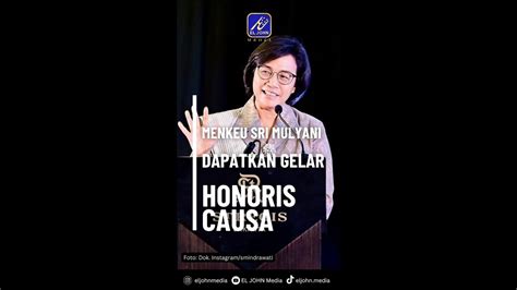 Menkeu Sri Mulyani Dapatkan Gelar Kehormatan Honoris Causa Youtube