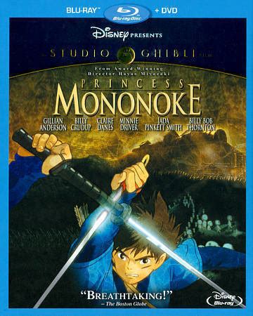 Disney Studio Ghibli Princess Mononoke Blu Ray Dvd Disc New