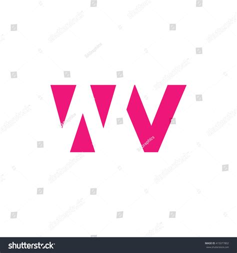 Wv Logo Vector Graphic Branding Letter Stock Vector (Royalty Free ...