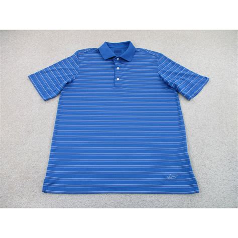 Vintage Greg Norman Polo Shirt Adult Medium Blue Shark Golfer Golf Rugby Mens A12 Grailed