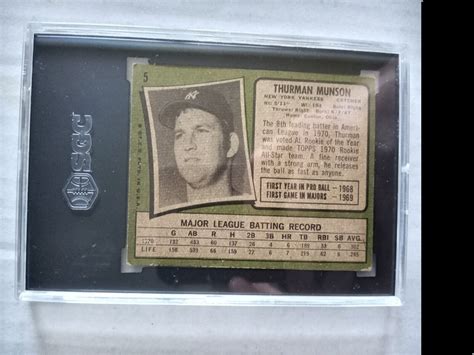 Thurman Munson All Star Rookie Card 1971 Topps 5 SGC 4 5 New