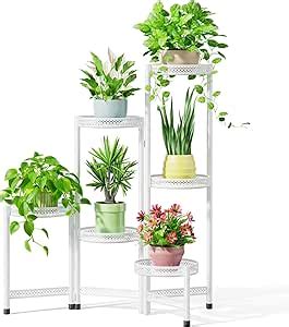 IDavosic Ly 6 Tier Plant Stand Indoor Tall Corner Metal Tiered Plant