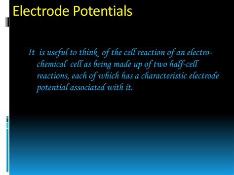 SOLUTION Electrode Potentials Studypool