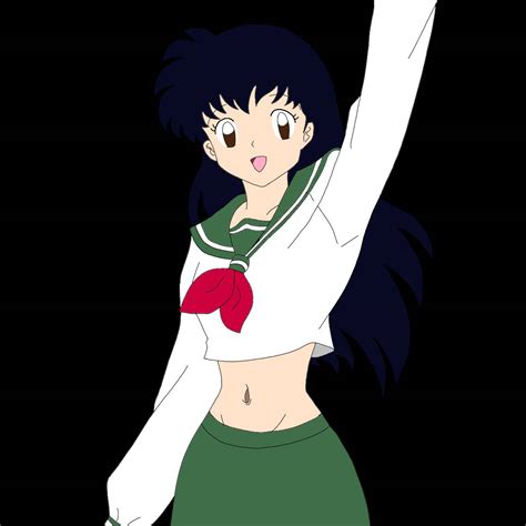 Kagome Higurashi Belly Button Wave By Jokingbrianx On Deviantart