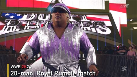 Wwe 2k24 20 Man Royal Rumble Match Youtube