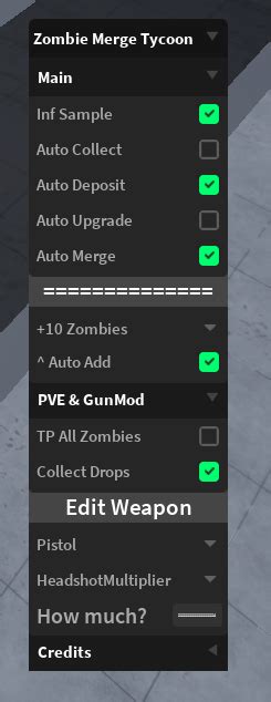 Zombie Merge Tycoon ScriptRB
