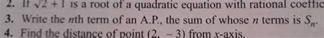 2 If Sqrt 2 1 Is A Root Of A Quadratic Equation With